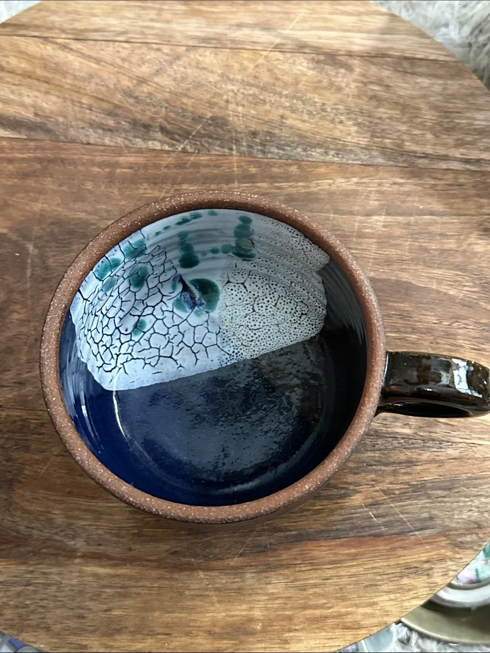 Handmade Art Pottery Mug Vented Lidded Coffee Tea Artist Signed